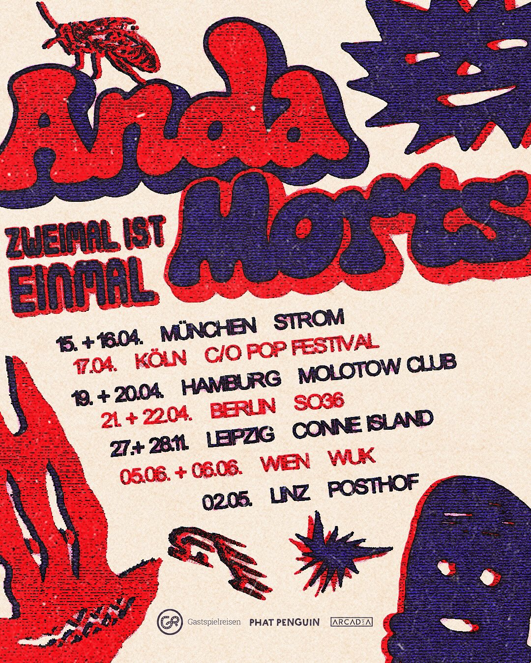 Anda Morts Tour Poster 2026